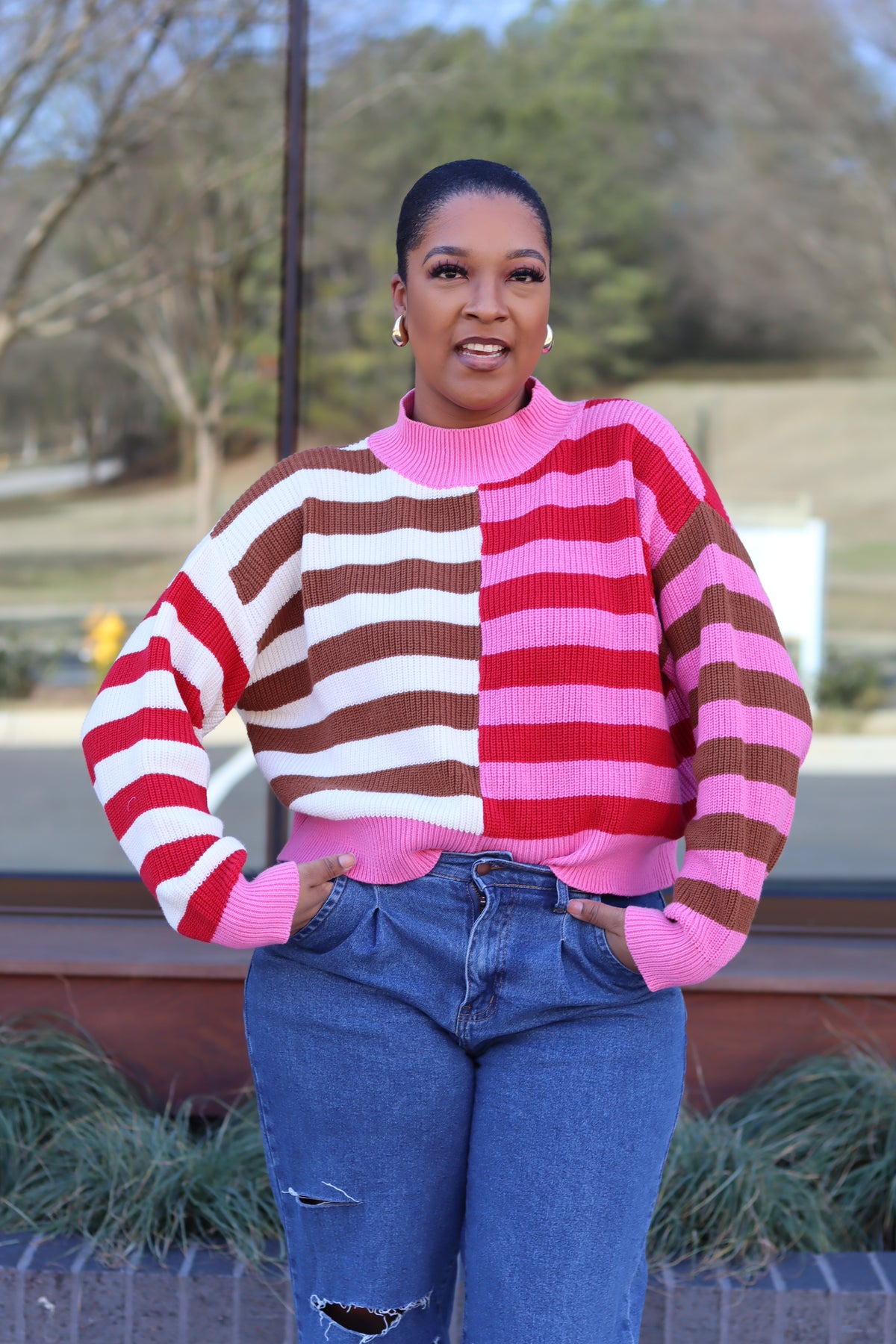 Neapolitan Stripe Colorblock Sweater