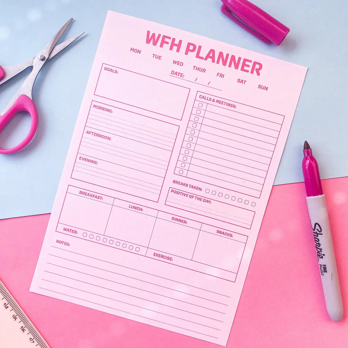 Daily WFH Planner Notepad