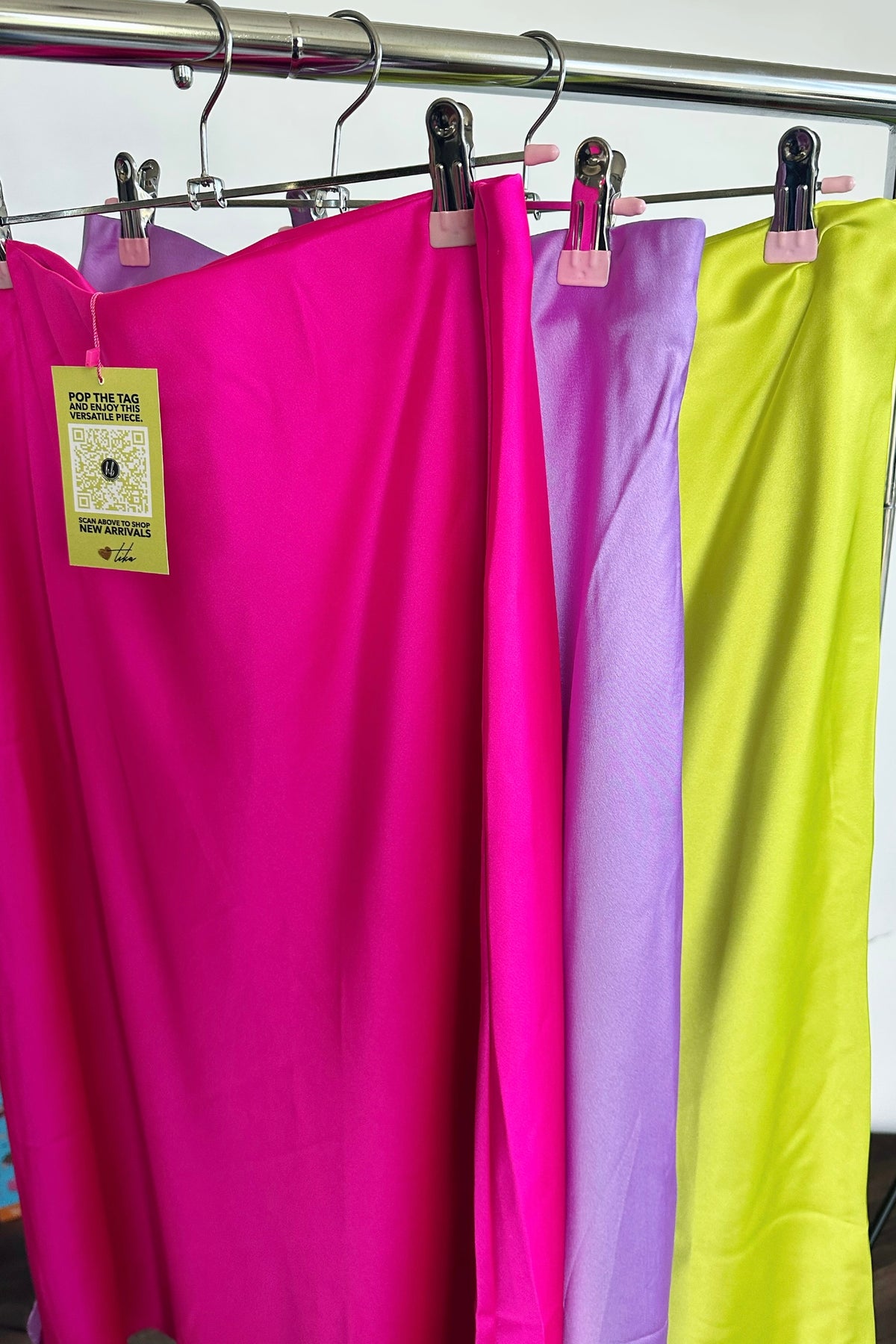 Essential Spring Midi Slip Skirts (Bright)