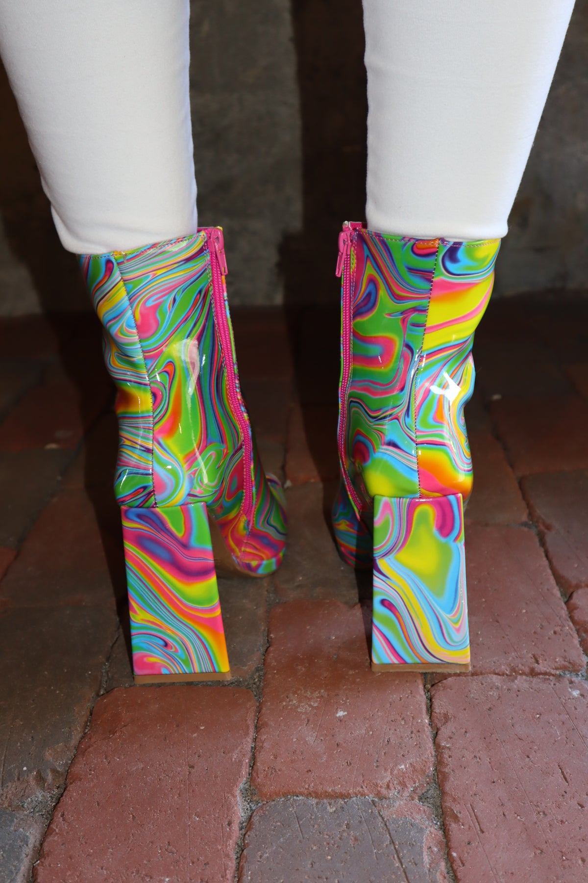 Vivrant Thing Colorful Marble Boots