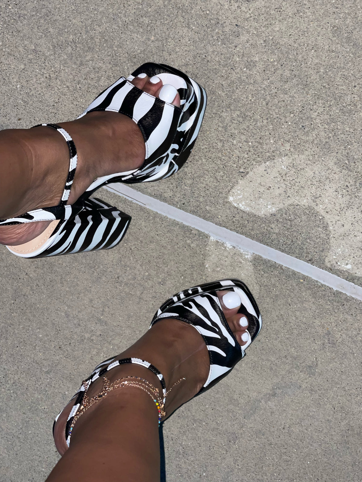 Zesty Zebra Platform Heels