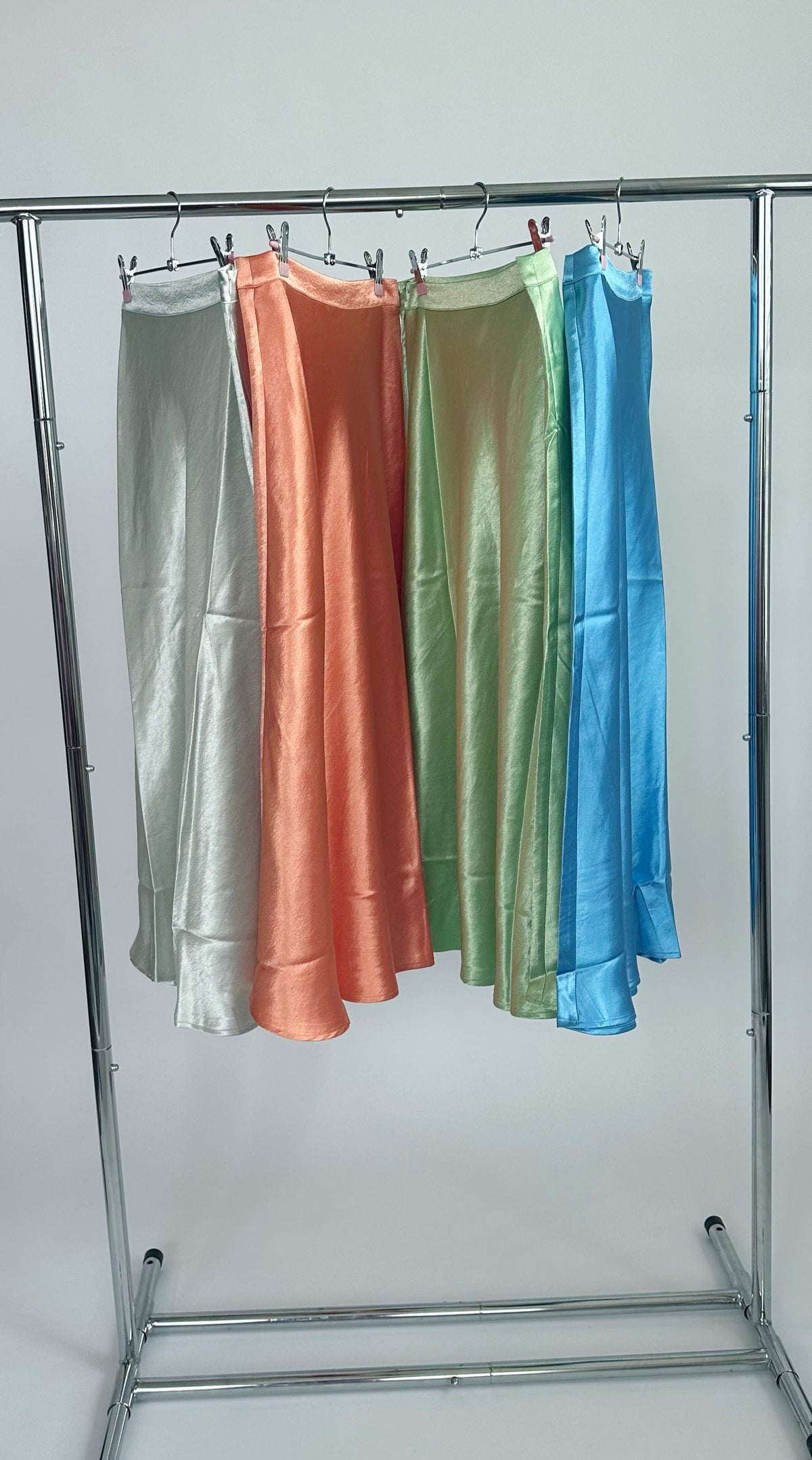 Essential Spring Midi Slip Skirts (Pastel)