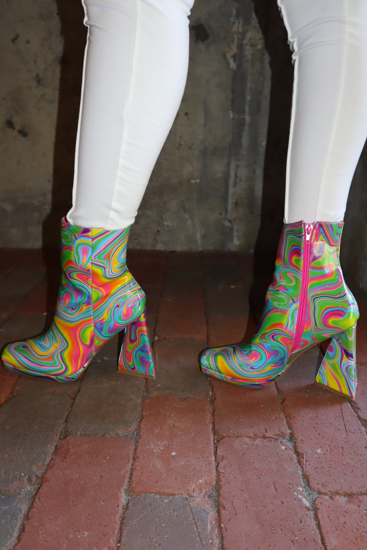 Vivrant Thing Colorful Marble Boots